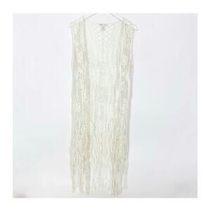 Cato Fringe Knit Long Vest